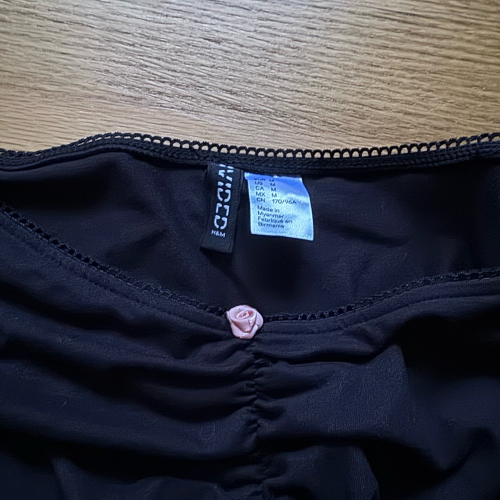 Black Ruched Blouse - Picture 2 of 2